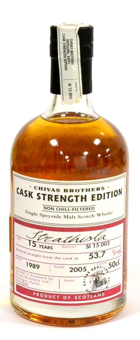 Lot 1253 - Chivas Brothers Cask Strength Edition Strathisla 15 Year Old, distilled 1989 bottled 2005,...