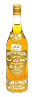 Lot 1292 - John Power & Son Three Swallow Gold Label, 26 2/3 fl ozs, 70 proof U: high fill