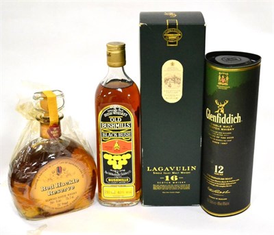 Lot 1298 - Lagavulin 16 Year Old, 70cl, 43%; Red Hackle Reserve, Blended Old Scotch Whisky, 26 2/3 fl...