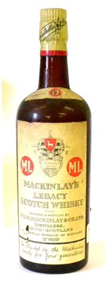 Lot 1306 - Mackinlay's Legacy 12 Year Old Scotch Whisky circa 1950's, distilled and bottled by Chas. Mackinlay