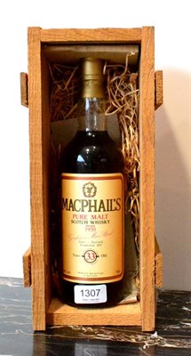 Lot 1307 - Macphails 33 Year Old 1950, Pure Malt Scotch Whisky, 75cl, 43%, in original wooden presentation...