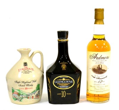 Lot 1321 - The Ardmore 12 Year Old 1986, WM Teacher and Son, 70cl, 40%; The Edradour 10 Year Old Ceramic...