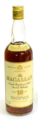 Lot 1331 - The Macallan 10 Year Old, old style cream label and carton, 75cl, 40%