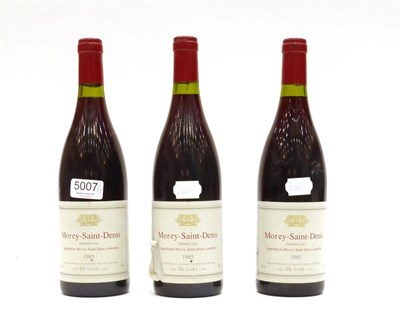 Lot 5007 - De Luze Morey St Denis 1985 (x3) (three bottles) U: 1cm, one torn label