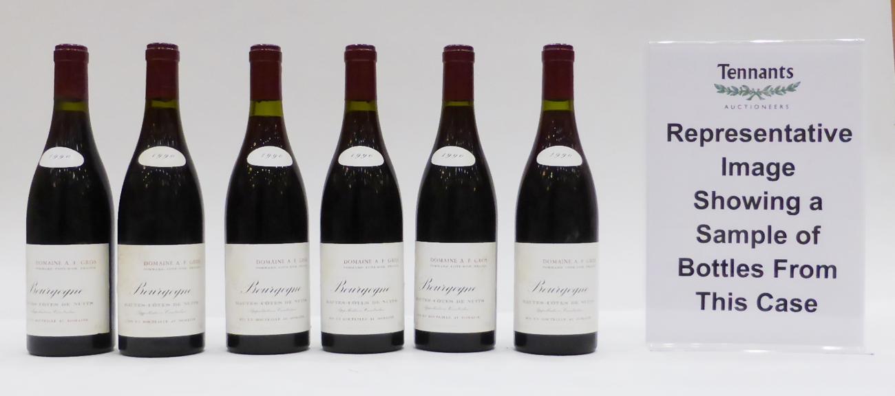 Lot 5008 - Domaine A.F. Gros Hautes Cotes de Nuits 1990, oc (twelve bottles) U: average 2cm, some soiled...