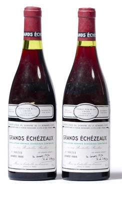 Lot 5031 - Domaine de la Romanee-Conti Grands Echezeaux Grand Cru 1986 (x2) (two bottles) U: 1.5cm, 1cm,...