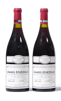 Lot 5032 - Domaine de la Romanee-Conti Grands Echezeaux Grand Cru 1988 (x2) (two bottles) U: 1cm, numbered...