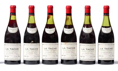 Lot 5033 - Domaine de la Romanee-Conti La Tache Grand Cru Monopole 1953 (x6) (six bottles) U: 4cm, 5.5cm,...