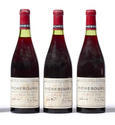 Lot 5041 - Domaine de la Romanee-Conti Richebourg Grand Cru 1959 (x3) (three bottles) U:M 1.5cm, 2cm,...