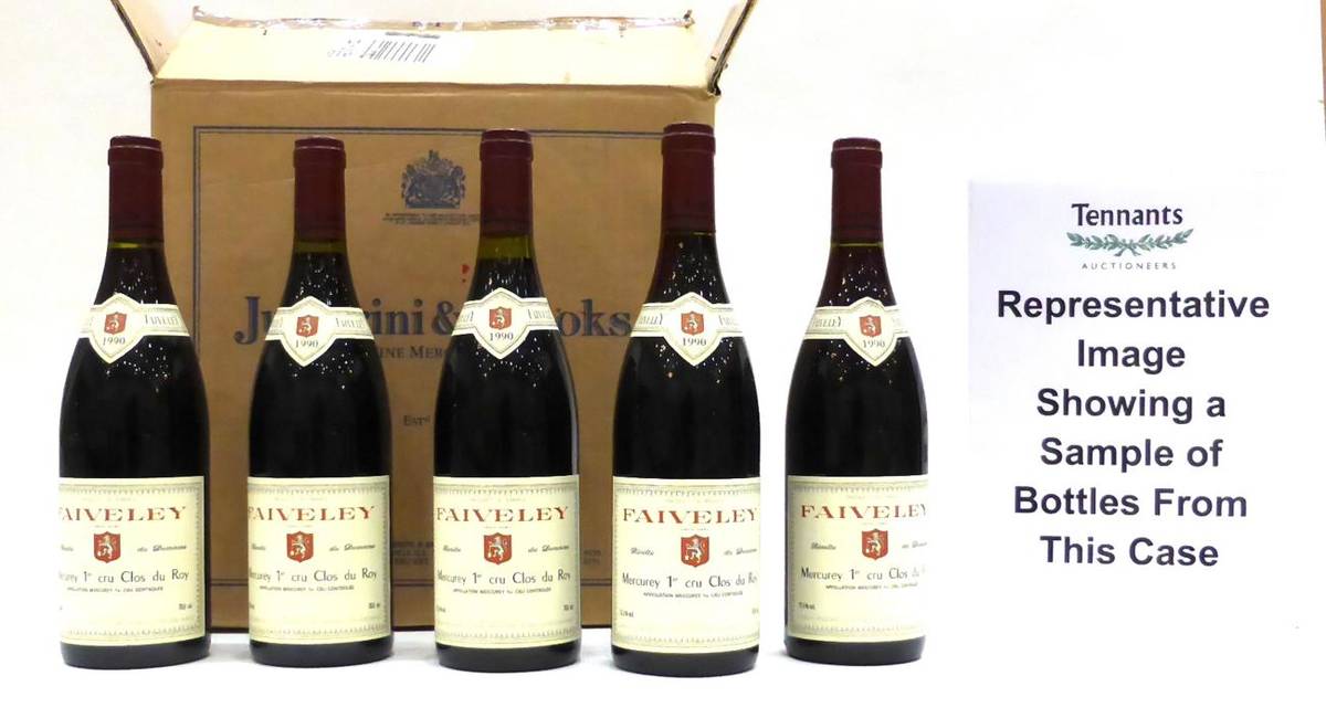 Lot 5053 - Domaine Faiveley Clos du Roy, Mercurey Premier Cru 1990, oc (twelve bottles) U: average less...