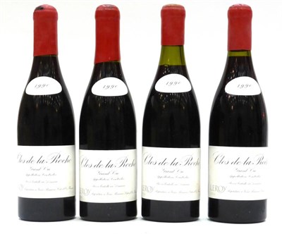 Lot 5071 - Domaine Leroy Clos de la Roche Grand Cru 1990 (x4) owc (four bottles) U: 3cm, 1c, 2mm, 2mm, wax...