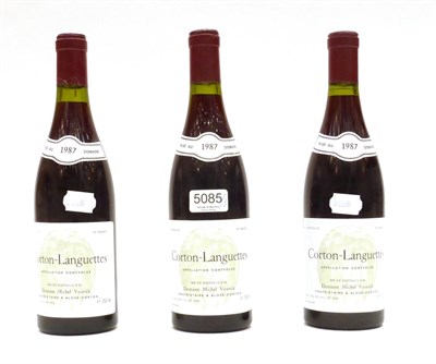 Lot 5085 - Domaine Michel Voarick Corton-Languettes 1987 (x3) (three bottles) U: 1cm, 1cm, 1.5cm