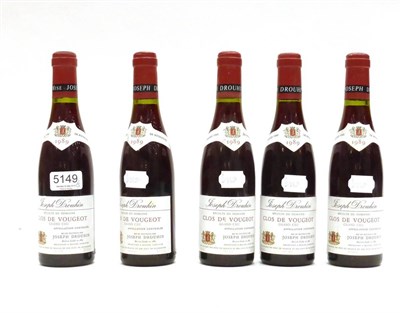 Lot 5149 - Half Bottles: Joseph Drouhin Clos de Vougeot Grand Cru 1989 (x5) (five bottles) U: all less...