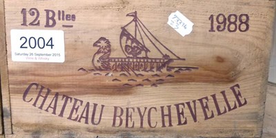 Lot 2004 - Chateau Beychevelle 1988, St Julien, owc (twelve bottles)