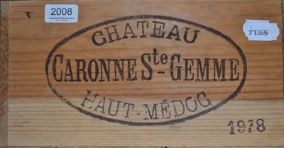 Lot 2008 - Chateau Caronnes St Gemme 1978, Haut Medoc, (x9), owc (nine bottles)