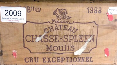 Lot 2009 - Chateau Chasse-Spleen 1988, Moulis-en-Medoc, owc (twelve bottles)