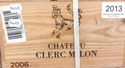 Lot 2013 - Chateau Clerc Milon 2006, Pauillac, owc (twelve bottles)