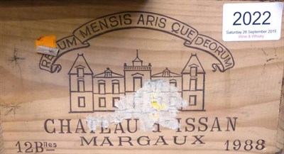 Lot 2022 - Chateau d'Issan 1988, Margaux, owc (twelve bottles)