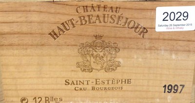 Lot 2029 - Chateau Haut-Beausejour 1997, St. Estephe, owc (twelve bottles)