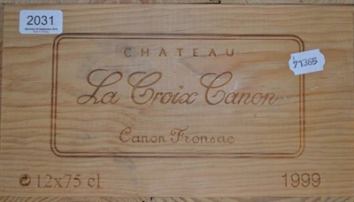 Lot 2031 - Chateau La Croix Canon 1999, Canon Fronsac, owc (twelve bottles)