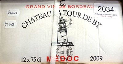 Lot 2034 - Chateau La Tour de By 2009, Medoc, oc (twelve bottles)