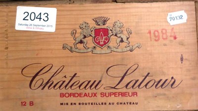 Lot 2043 - Chateau Latour Bordeaux Superieur 1984, owc (twelve bottles)