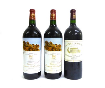 Lot 2051 - Chateau Margaux 2004, Margaux, magnum; Chateau Mouton Rothschild 2004, Pauillac, magnum (x2) (three