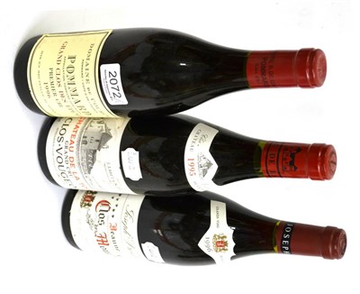 Lot 2072 - Joseph Drouhin Clos De Mouches 1996; Domaine de Carcel Pommard Grand Clos Des Epenats Premier...