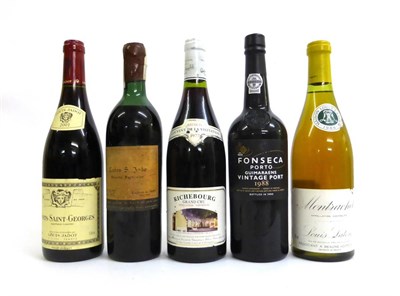 Lot 2073 - Louis Latour Montrachet 1986; Louis Jadot Nuits St Georges 2001; Richebourg 1977 Patriarche Pere et