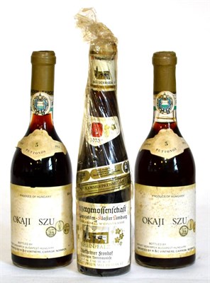 Lot 2114 - Tokaji Aszu 1973 5 Puttonyos, Export Monimpex Budapest, 50cl (x2); Durtheimer Fronhof Beerenauslese