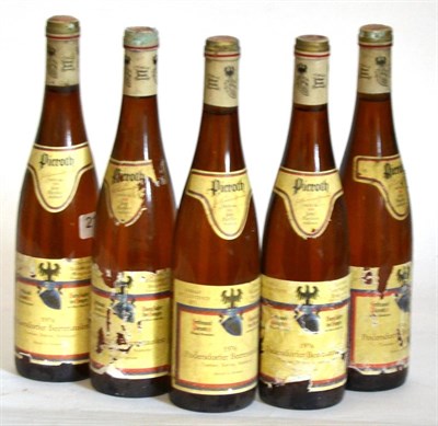 Lot 2126 - Pieroth Podersdorf Beerenauslese 1976 (x5) (five bottles)