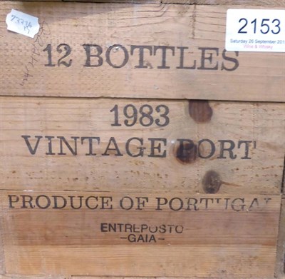 Lot 2153 - Graham 1983, vintage port, owc (twelve bottles)