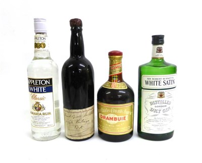 Lot 2192 - Drambuie, 26 3/4 fl ozs, 70 proof; Appleton White Classic Jamaica Rum, 700ml, 37.5% vol; Sir Robert