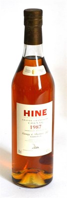 Lot 2196 - Hine 1987 Cognac (case), landed 1990, bottled 2004, 70cl, oc (twelve bottles) U: bin soiled labels