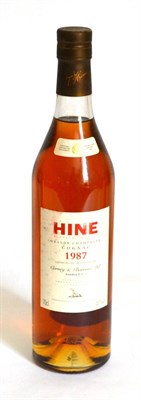 Lot 2197 - Hine 1987 Cognac (case), landed 1990, bottled 2004, 70cl, oc (twelve bottles) U: bin soiled labels