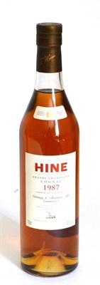 Lot 2198 - Hine 1987 Cognac (case), landed 1990, bottled 2004, 70cl, oc (twelve bottles) U: bin soiled labels