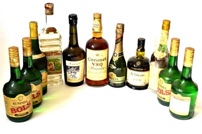 Lot 2209 - A Mixed Parcel of Spirits Including: Bells Kummel, El Dorado 15 Year Old Rum etc (eleven bottles)