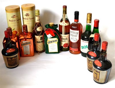 Lot 2210 - A Mixed Parcel of Spirits Including: Cointreau, Southern Comfort, Tia Maria etc (thirteen bottles)