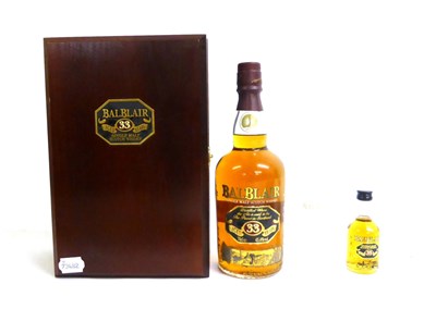 Lot 2224 - Balblair 33 Year Old Limited Edition, 70cl, 45.4%, with 5cl miniature and nosing glass, in original