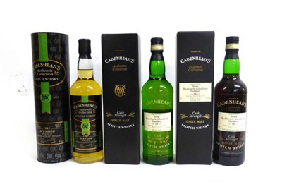 Lot 2227 - Benriach Glenlivet 1986 10 Year Old Cadenhead's Authentic Collection, bottled 1996, 70cl,...