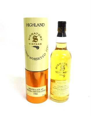 Lot 2237 - Brora 1981 20 Year Old Signatory Vintage, bottled 2001, cask No.575, bottle 50/405, 70cl, 43%,...