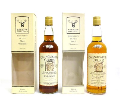 Lot 2258 - Dallas Dhu 1971 Connoisseurs Choice, bottled 1992, 70cl, 40%, in original carton; Benromach...