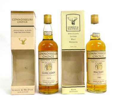 Lot 2276 - Glencadam 1974 Connoisseurs Choice, bottled 1997, 70cl, 40%, in original carton; Macduff 1989...