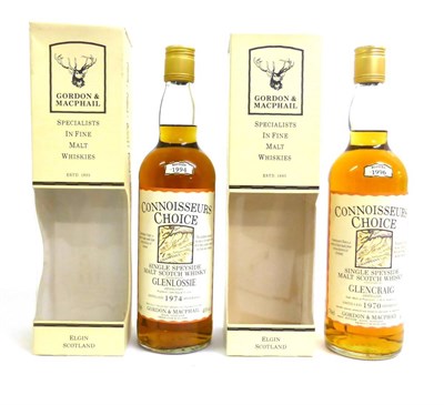 Lot 2284 - Glenlossie 1974 Connoisseurs Choice, bottled 1994, 70cl, 40%, in original carton; Glencraig...