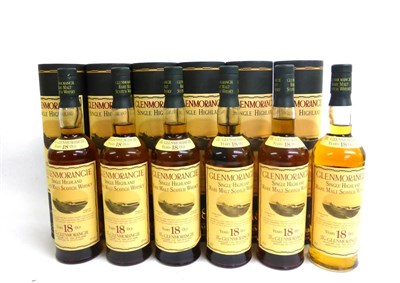 Lot 2285 - Glenmorangie 18 Year Old, Rare Malt Scotch Whisky, 70cl, 43%, in original tube (x6) (six bottles)