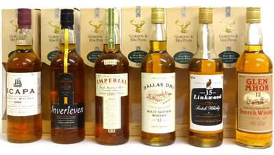 Lot 2287 - Gordon & Macphail Bottlings Comprising: Imperial 1979, Dallas Dhu 12 Year Old, Inverleven 1984,...