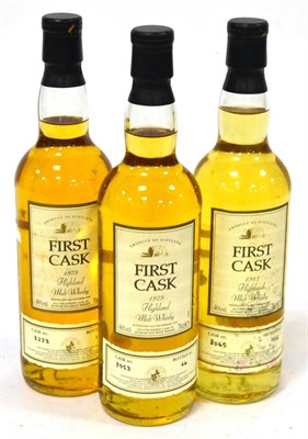 Lot 2292 - Highland First Cask Releases Comprising: Teannich 1983 23 Year Old Cask 8065; Rhosdhu 1979 26...