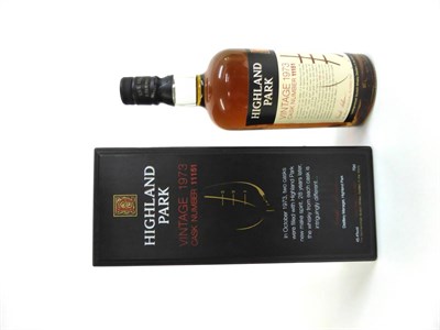 Lot 2293 - Highland Park 1973 Cask 11151, distilled 1973 bottled 2001, bottle 81/500, 70cl, 45.4%, in original