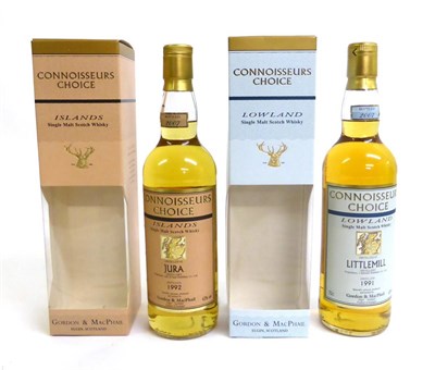 Lot 2304 - Jura 1992 Connoisseurs Choice, bottled 2007, 70cl,  43%, in original carton; Littlemill 1991...