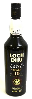 Lot 2313 - Loch Dhu 10 Year Old The Black Whisky, produced and distilled by Mannochmore Distillery, 70cl, 40%